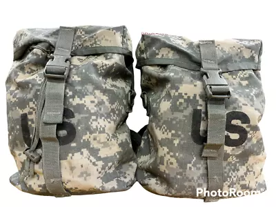 2 AUTHENTIC USGI MOLLE II SUSTAINMENT POUCHES - ACU [Digital Camo] - GOOD COND • $14.99