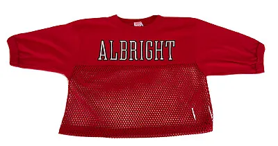 VTG 80s Albright College 1/2 Mesh 1/2 Solid Women’s Football Shirt - Size M • $12