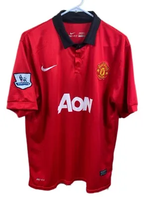 Nike 2012 Manchester United Soccer Jersey Mens Size L Red Robin Van Persie #20 • $90.24