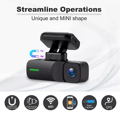 $79.41 • Buy 1080p WiFi GPS Dash Cam Car Camera Video HD Driving Recorder Phone Connection