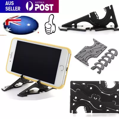 $9.89 • Buy Foldable Rotation Card Type Stable Pocket Tripod Universal Phone Holder AU