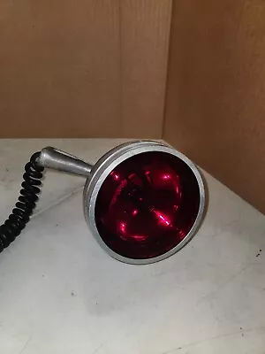 Vintage Early Automotive Portable Cowl Light - Dark Red Globe - • $55