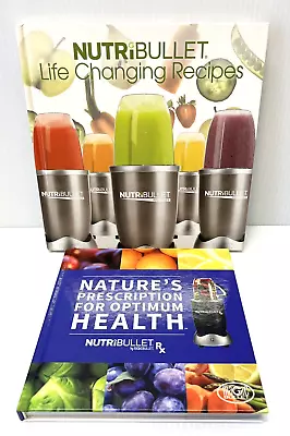 Lot 2 Nutribullet Cookbooks Life Changing Recipes Nature's Prescription Health • $10.99