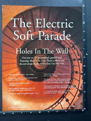 ELECTRIC SOFT PARADE - HOLES IN THE WALL 8X11  Original Magazine Advert M83 • $6.21