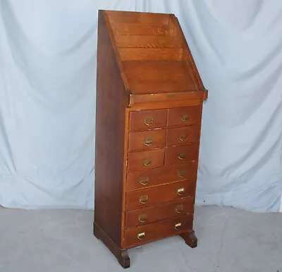 Antique Oak Library Magazine File Cabinet – Original Finish • $1825