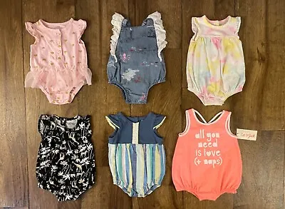 Baby Girl Summer Clothes Lot 0/3 Months Rompers Outfits Bundle Mud Pie Old Navy • $24.99