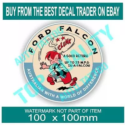 Vintage Australian Ford Falcon Decal Sticker Patriotic Aussie Decals Stickers • $5.50