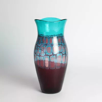 Murano Glass Vase Adriano Dalla Valentina Pfauenaugen Murrine High Venice • $1297.92