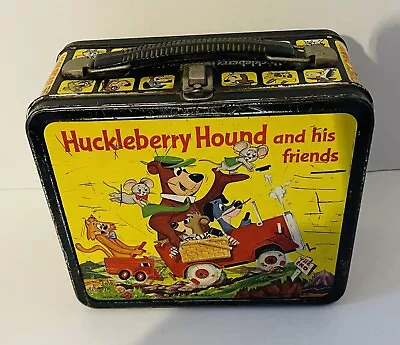 Vintage 1961 Huckleberry Hound & His Friends Metal Lunchbox & Thermos • $75