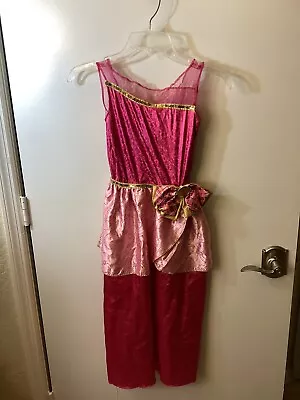 Barbie Princess Charm School Magenta Pink Gown Dress Play Costume Girls M 7-8 • $17.49