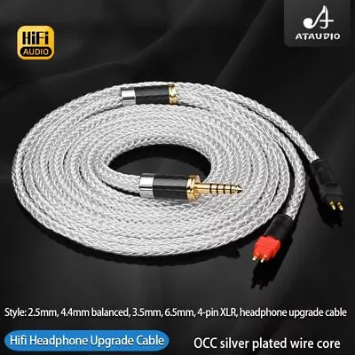 Silver-plated HD580 Earphone Cable For HD600 HD650 HD25 Hd565 Hd545 Hearphone • $41.47