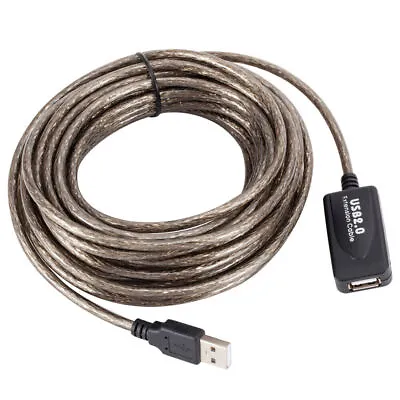 USB 2.0 Extension Repeater Cable A Male To A Female Cord W/ Signal Booster 5-10m • $13.95