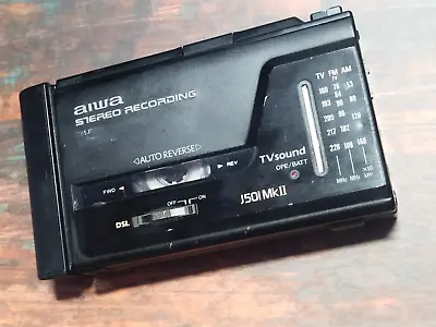 Aiwa HS J 501 MK II Walkman Cassette Player Motor Spins Radio Works For Parts Or • $500.35