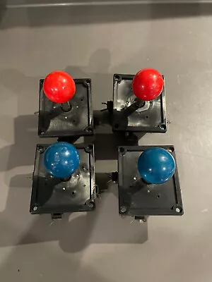 Lot Of 4 Vintage Wico Arcade Joystick Red & Blue From Ninja Turtles Game • $174.44