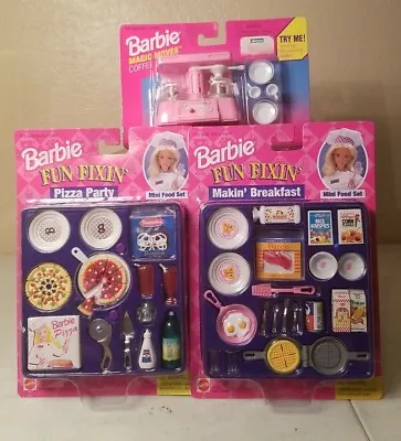 New Sealed 1997 Barbie Fun Fixing Bundle With Barbie Magic Moves Coffee Maker  • $110