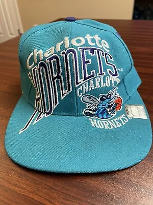 Vintage Charlotte Hornets Snapback Hat Cap The Game Big Logo 90s New • $69.95