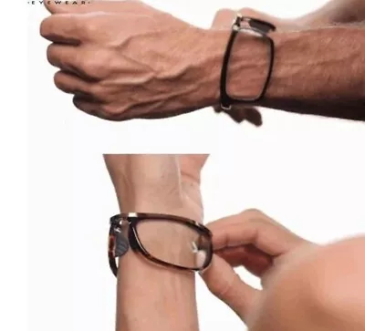 Slap On Wrist Folding Reading Glasses Portable Unisex Wrist Watch Magnet Hanging • $11.99