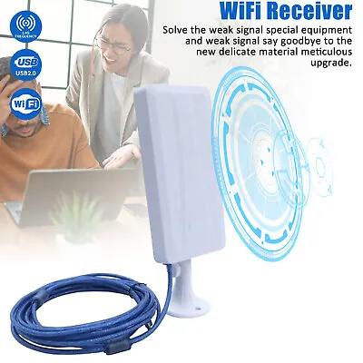 5M WiFi USB Adapter Long Range Wifi Antenna Extension Wireless Receiver Cable UK • £28.68