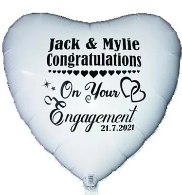 Engagement Balloon PERSONALISED Party Decoration Bride To Be Future Mr & Mrs Etc • £5.99