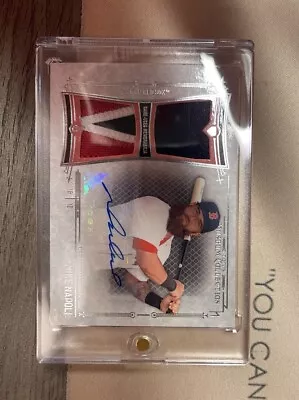 Mike NAPOLI 2015 Topps Museum Collection Dual PATCH Relic AUTO  /299 Red Sox • $40