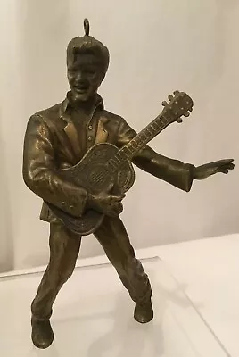 Hallmark Ornament Young Elvis Bronze Color With Guitar 1992 • $4.99