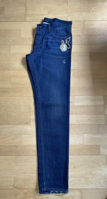 £145 • Buy Dolce & Gabbana Sz 50 Dark Blue Denim Gold Pocket Watch Detail Jeans