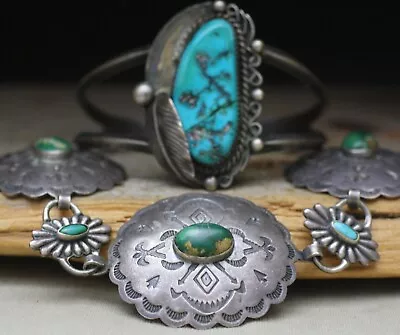 Vintage Native American Navajo Sterling Silver Lot For Repair Re-use Bracelet • $73