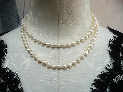 Gorgeous Auth Mikimoto 14k 2-strands 6-6.5mm Ocean Cultured Akoya Pearl Necklace • $1750