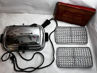 Vintage Westinghouse Electric Sandwich Grill STC-54 + Waffle Maker Grids STW-2 • $43.99