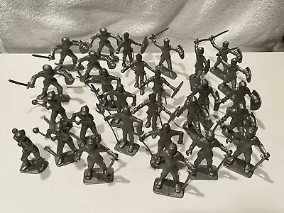 Vintage 1950s Medieval Castle Prince Valiant Play Set Knight Figures Big Lot  • $5