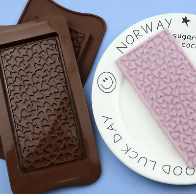 £2.58 • Buy Silicone Heart Block Chocolate Mould | Valentine Chocolate Bar Mould | Candy UK