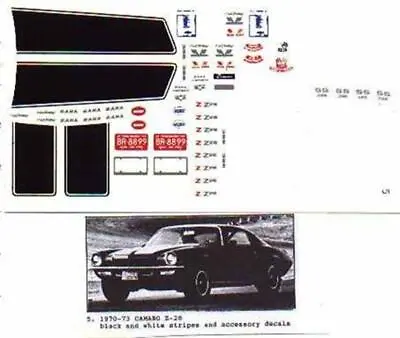 $7 • Buy Fred Cady Decal #5 To Do The 1970-73 Camaro Z-28