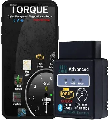 ELM327 OBD2 Bluetooth OBD-II Car Diagnostic Scan Reader Tool Mini Android Torque • £5.69