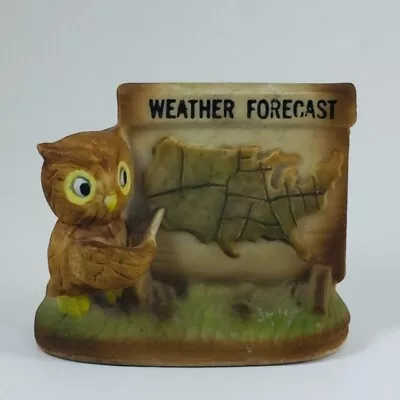 Vintage 1977 Enesco Owl Weather Forecast Figurine Meteorologist • $9.92