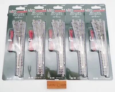 KATO 20-202 N Scale Unitrack Electric Turnout #6 Left Hand 5 Piece • $92.36