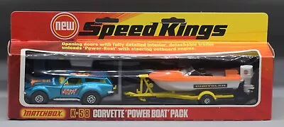 1970s Lesney Matchbox SPEED KINGS Corvette Power Boat Pack K 58 Diecast NRFB Car • $185