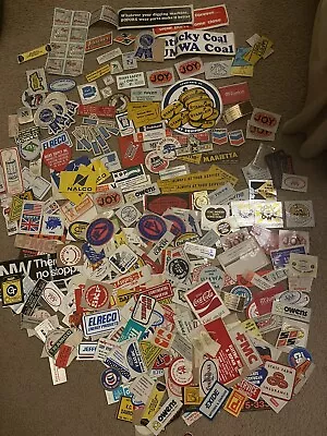 HUGE LOT OF 100s COAL MINING STICKERS Joy Vintage Stamler Coal Mines And More • $99.99