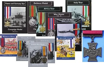 REPRODUCTION British Miniature Campaign Medal With Information Card • £7.91