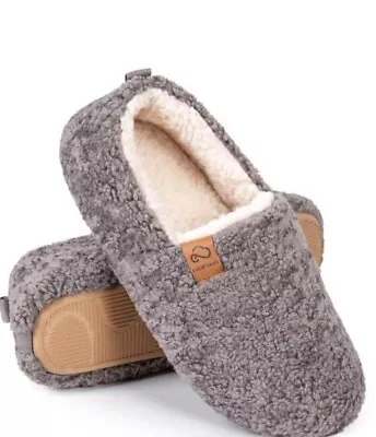 Everfoams Women's Slip On Ladies Soft Memory Foam  Slippers Size 7-8 Gray • $19