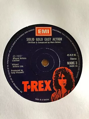 T.rex - Solid Gold Easy Action Original Vinyl 7  Single Marc 3 Marc Bolan • £1.25