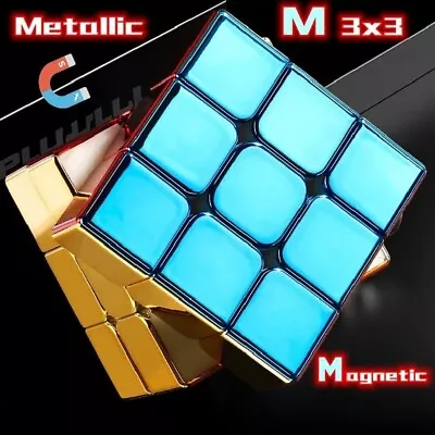 Metal 3x3x3 Magnetic Cube Magic Cube Puzzle Speed Cube M3 3x3x3 Magic Cube Toy • $27.99