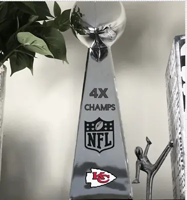 4X Champs Kansas City Chiefs (NFL) Replica Football Lombardi Trophy • $180