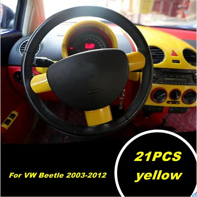 ABS Yellow Car Interior Kit Cover Trim 21PCS Fit For VW Beetle 2003-2012 • $259.69