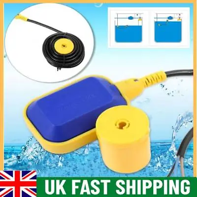 Water Level Sensor Horizontal Liquid PP Side Mount Float Switch + 10 Meter Cable • £11.99