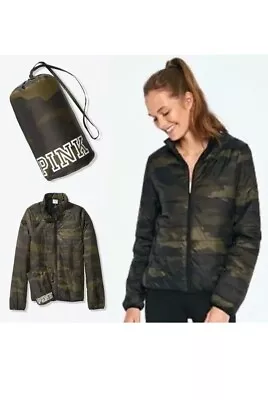 Victoria's Secret Pink  Camo Packable Camo Packable Puffer Jacket Medium Last 1 • $39.99