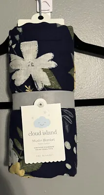 New Muslin Baby Blanket Floral 100% Cotton Swaddling Blanket Cloud Island • $9