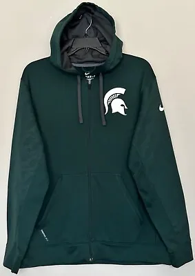 Michigan State Spartans Men’s Size XL Hoodie Nike Therma Fit Hooded Sweatshirt • $33.59