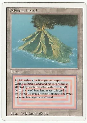 Revised Edition  MTG  Volcanic Island   Magic Dual Land MP • $600.99