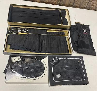 Vtg Boxed Cummerbund Tie Set LOT After Six Rudofker Redmond & Ross M L Universal • $39.99