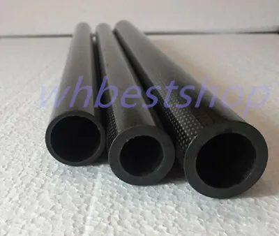 3k Carbon Fiber Tube 35 38 40 42 44 46 50 60mm X L500mm  Roll Wrapped Shaft/Pipe • $121.07